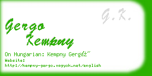 gergo kempny business card